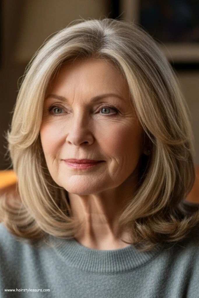 10 Medium Length Hairstyles for Women Over 50 That Turn Back the Clock 2 Soft Shoulder-Length Layers