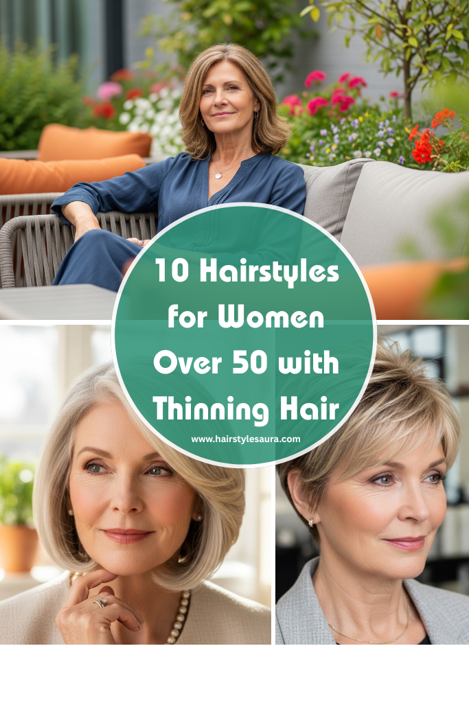 hairstyles for women over 50 with thinning hair