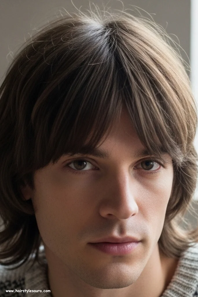 10 Fresh Layered Haircut for Men Ideas That Elevate Your Style 11 Medium-Length Layers with Bangs