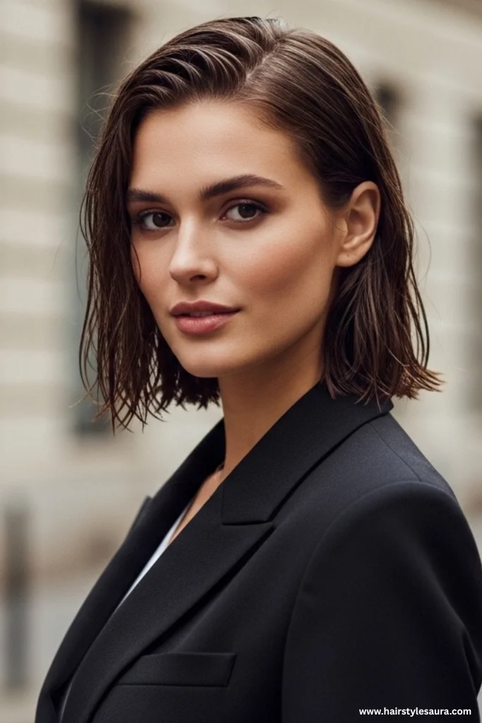 15 Stunning Hairstyles for Short Bob Cuts 12 Wet Look Bob