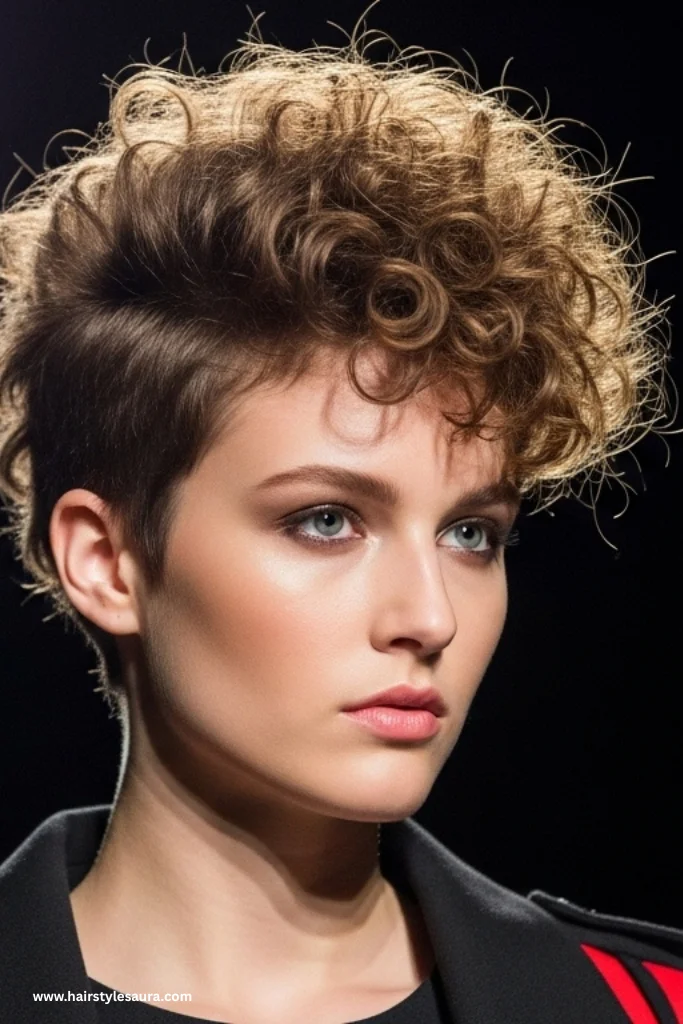 13 Best curly pixie cuts round face 12 Mohawk-Inspired Curly Pixie