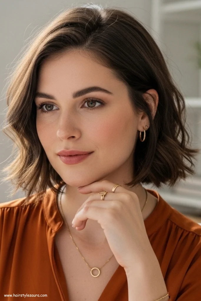 12 Elegant Old Money Bob Hair Round Face Ideas That Radiate Timeless Style 12 Short Bob with Peekaboo Layer