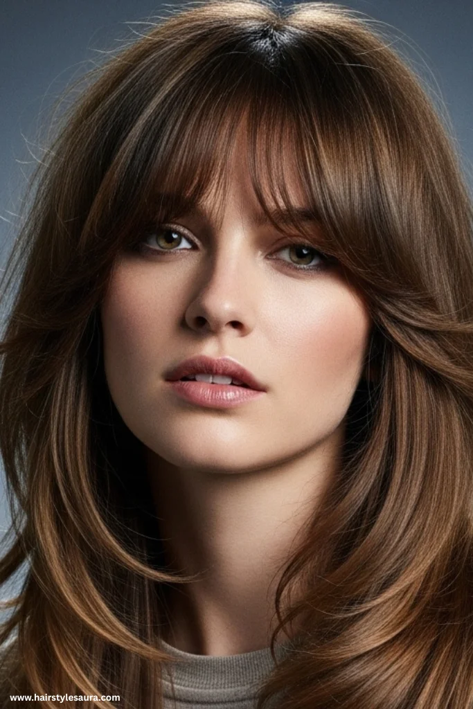 13 Stunning Korean Layered Haircut Ideas That Will Transform Your Look 3 Long Layers with Face-Framing Bangs