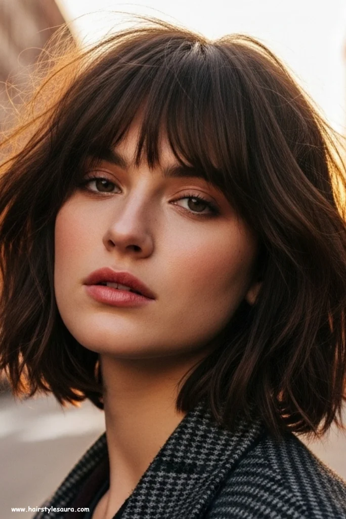 10 Best Short Shaggy Lob Haircuts for a Trendy Look 3 Messy Shaggy Lob with Choppy Ends