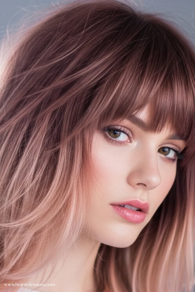 10 Bold and Beautiful Octopus Cut Hombre Ideas for Women 3 Rose Gold Hombre on Layered Octopus