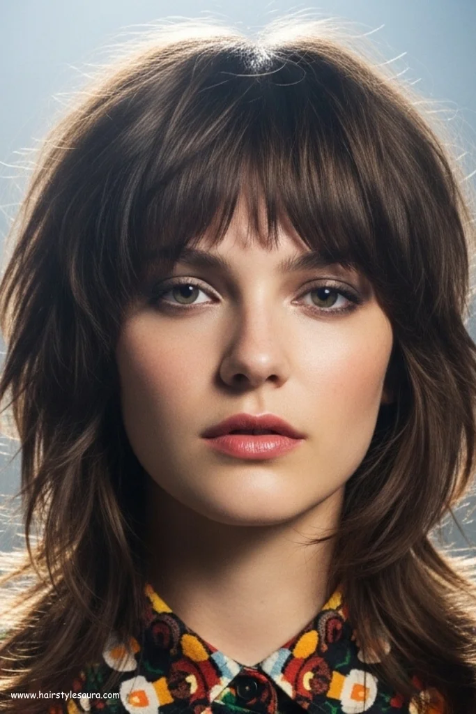 12 Gorgeous Layered Haircuts Ideas for Wavy Hair That Turn Heads 3 Shaggy Layers with Curtain Bangs