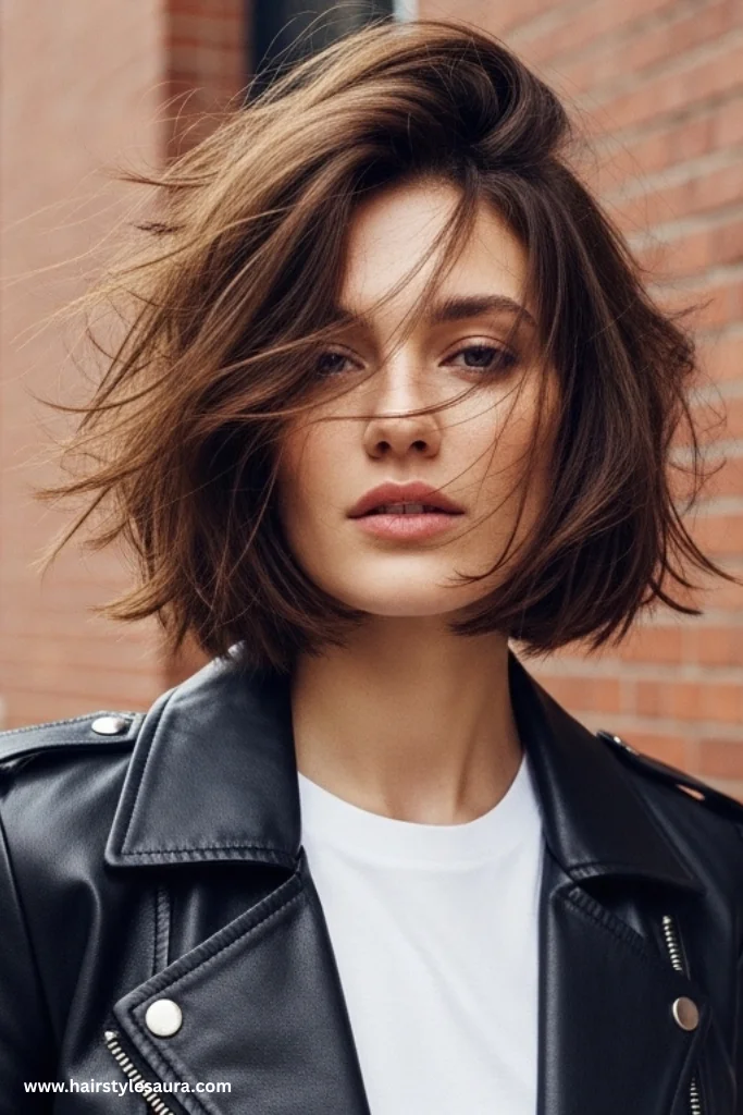 11 Stylish Layered Haircuts Ideas for Short Hair to Boost Volume & Confidence 3 Short Bob with Choppy Layers