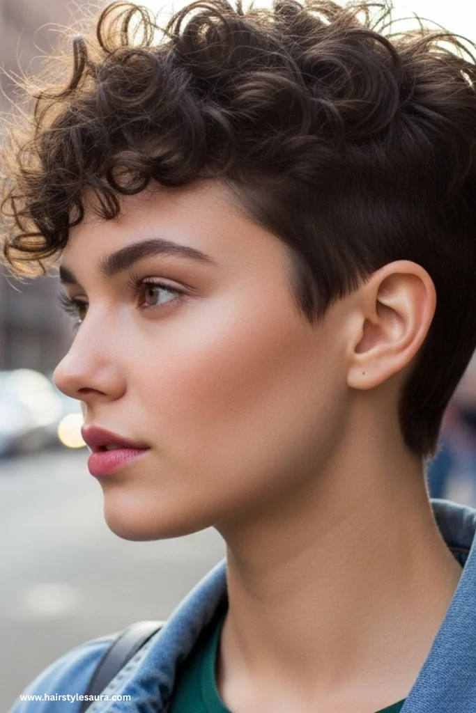 13 Best curly pixie cuts round face 3 Tapered Curly Pixie