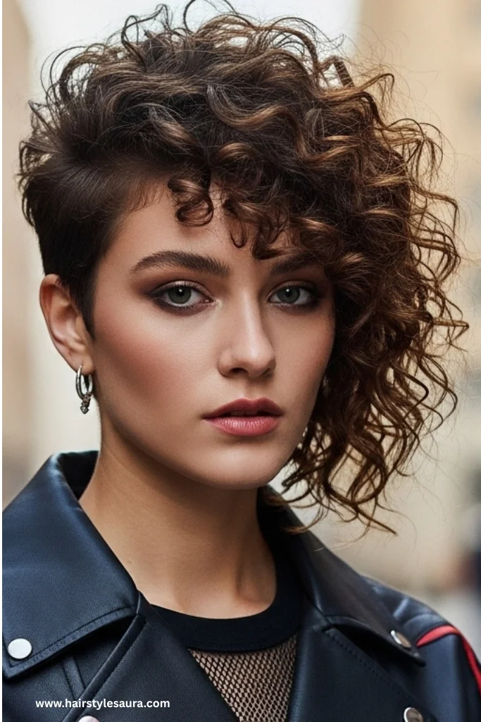 12 Cute Curly Pixie Cuts That Are Perfectly Playful and Bold 5 Asymmetrical Curly Pixie Cut