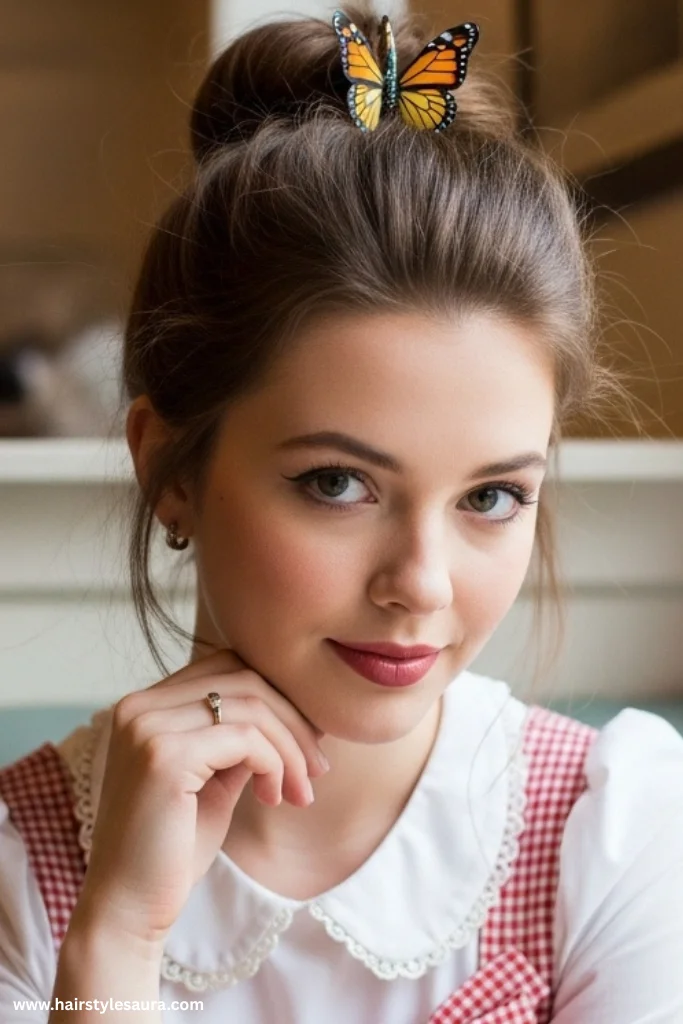 11 Early 90s Hairstyles Ideas That Are Making a Comeback 5 Butterfly Clip Updos
