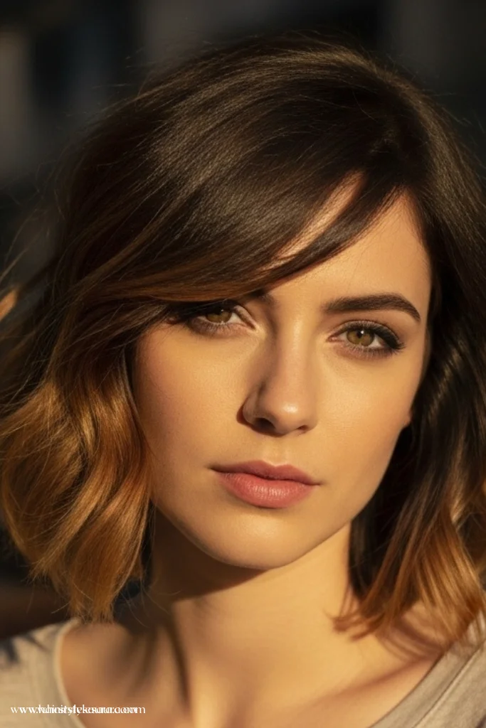 10 Bold and Beautiful Octopus Cut Hombre Ideas for Women 5 Caramel Hombre on Brunette Octopus Cut