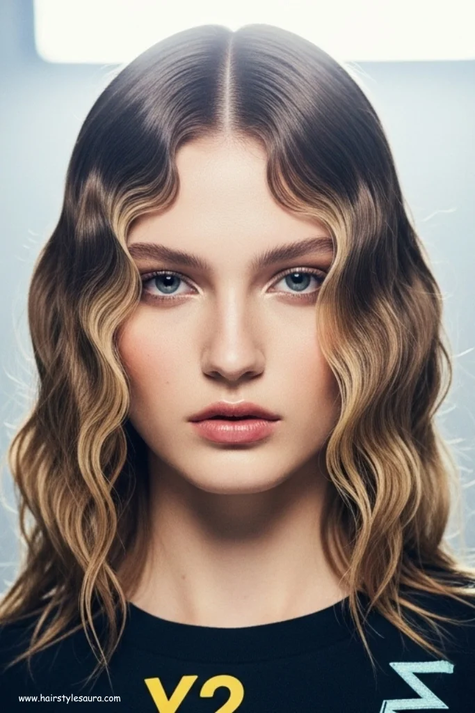 10 Cute & Trendy 90s 2000s Girl Hairstyles Pinterest Is Loving Right Now 5 Zig-Zag Parted Hair