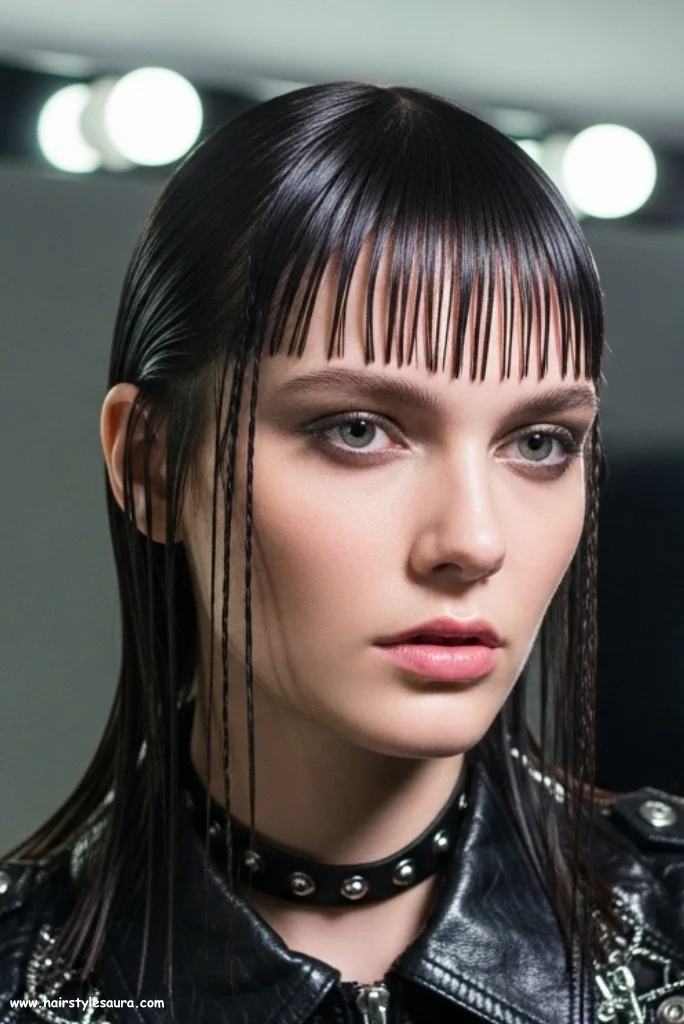 12 80s Hairstyles Crimped Hair Looks That Still Slay Today 6 Crimped Bangs with Slicked Sides