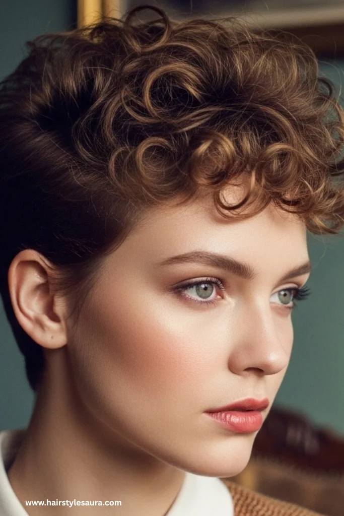 12 Cute Curly Pixie Cuts That Are Perfectly Playful and Bold 6 Curly Pixie with Volume at Crown