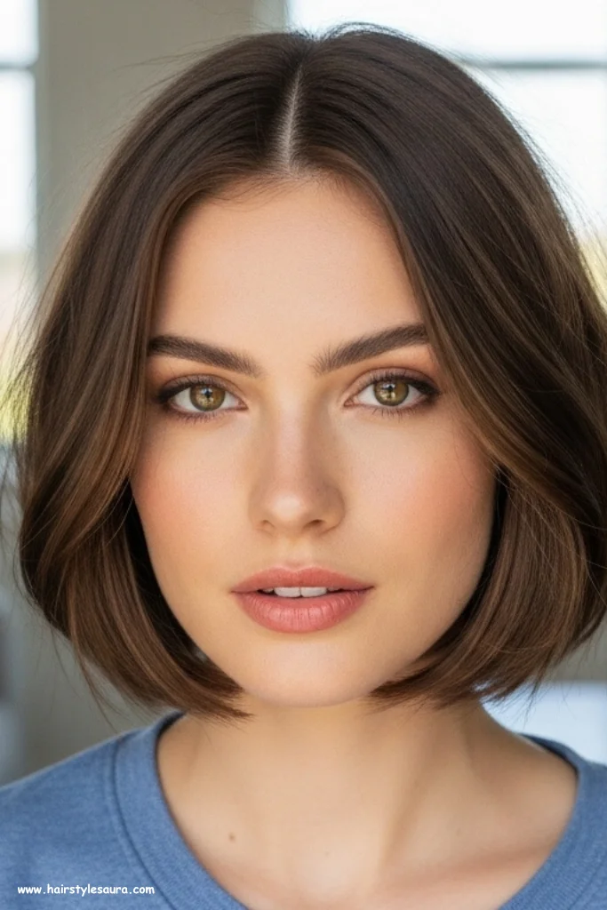 10 Trendy Short Layered Haircuts Ideas Every Woman Should Try 7 Short Layered Bob with Middle Part