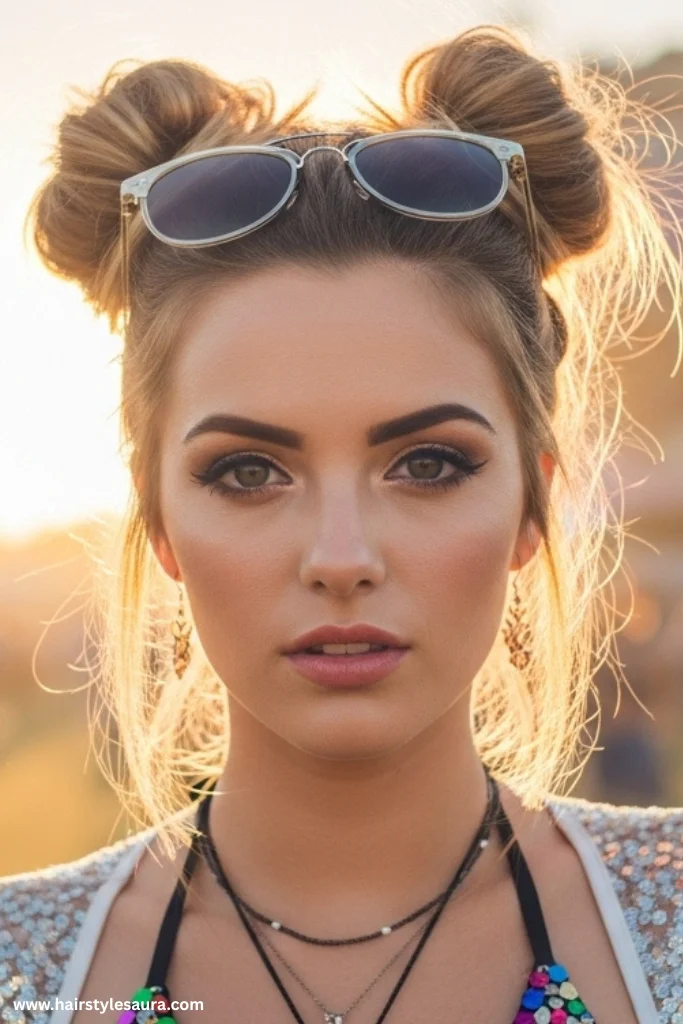 11 Early 90s Hairstyles Ideas That Are Making a Comeback 7 Space Buns
