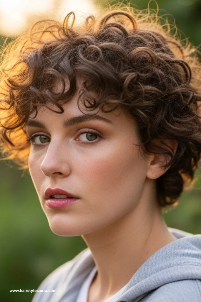 13 Best curly pixie cuts round face 7 Tousled Curls Pixie Cut