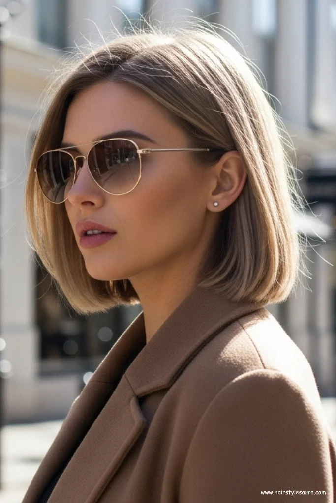 10 Elegant Old Money Bob Hair Blonde Haircut Ideas for Women Who Love Classy Style 8 Angled Bob with Beige Blonde