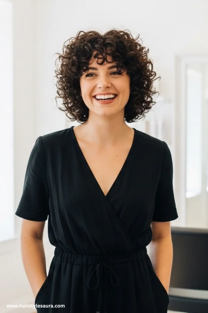 11 Stylish Layered Haircuts Ideas for Short Hair to Boost Volume & Confidence 8 Curly Layered Crop