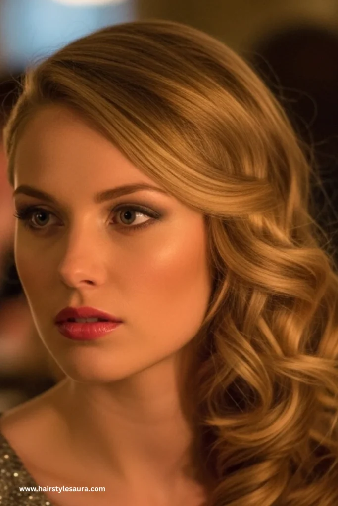 11 Cute Hairstyles for Medium Hair That Are Super Easy and Stylish 8 Side Swept Curls