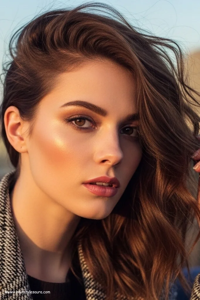 12 Gorgeous Layered Haircuts Ideas for Wavy Hair That Turn Heads 8 Textured Layers with a Side Part