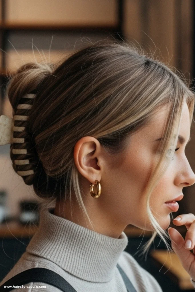 10 Cute & Trendy 90s 2000s Girl Hairstyles Pinterest Is Loving Right Now 10 Claw Clip Twist-Up