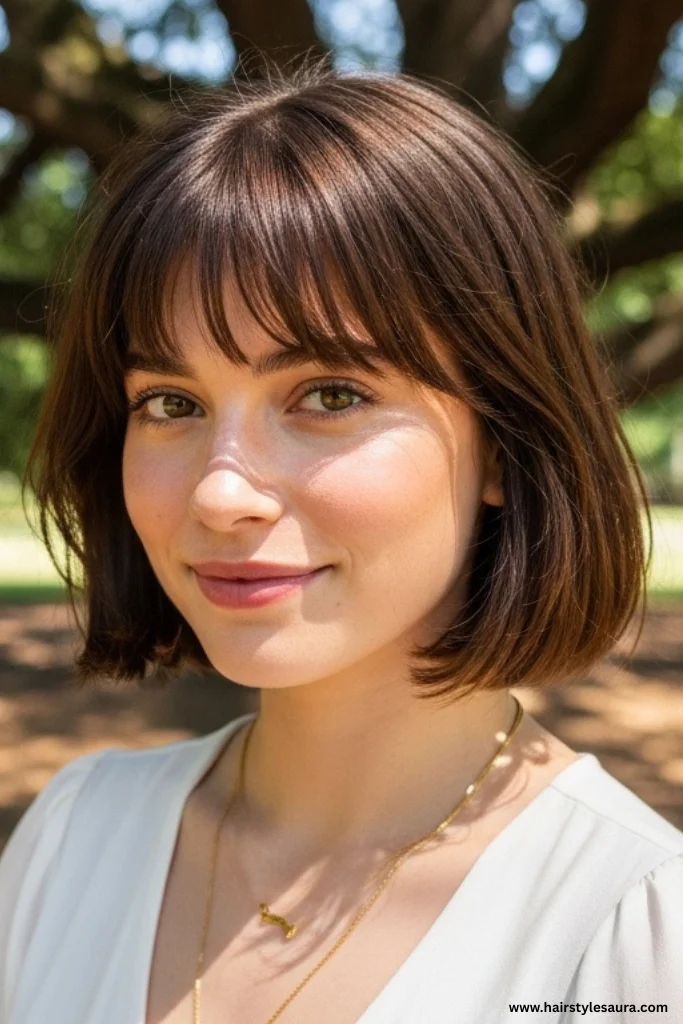 15 Stunning Hairstyles for Short Bob Cuts 10 Bob with Curtain Bangs