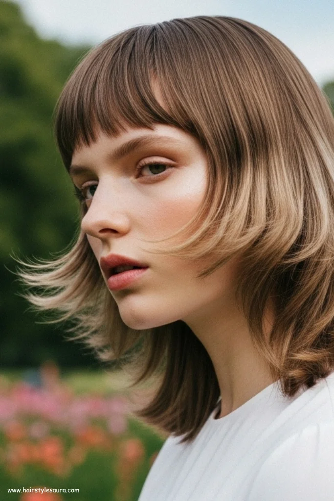 10 Kitty Cut Styles for Long Hair 6 Kitty Cut with Feathered Ends