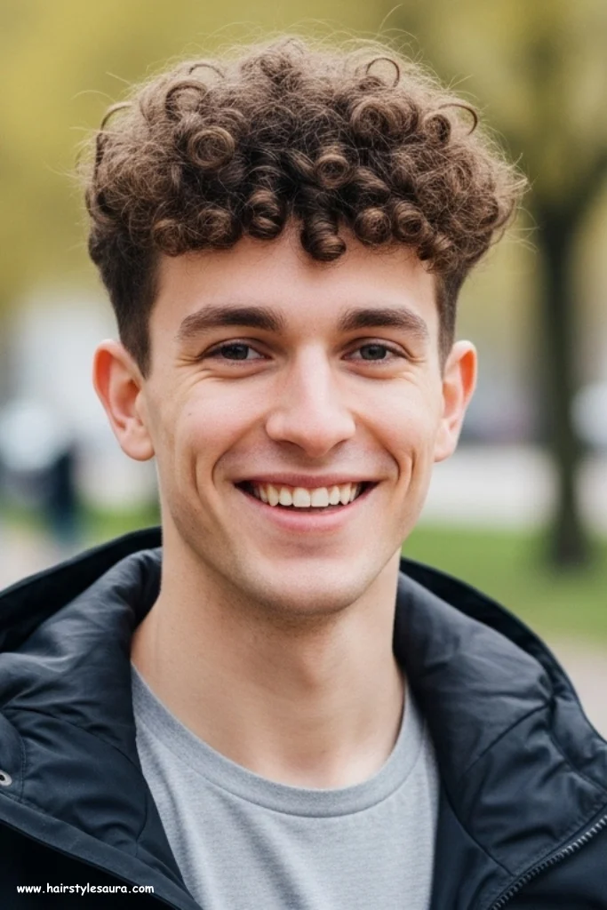 Popular Short Curly Hairstyles for Men Who Want a Fresh Look 6 Textured Curly Top