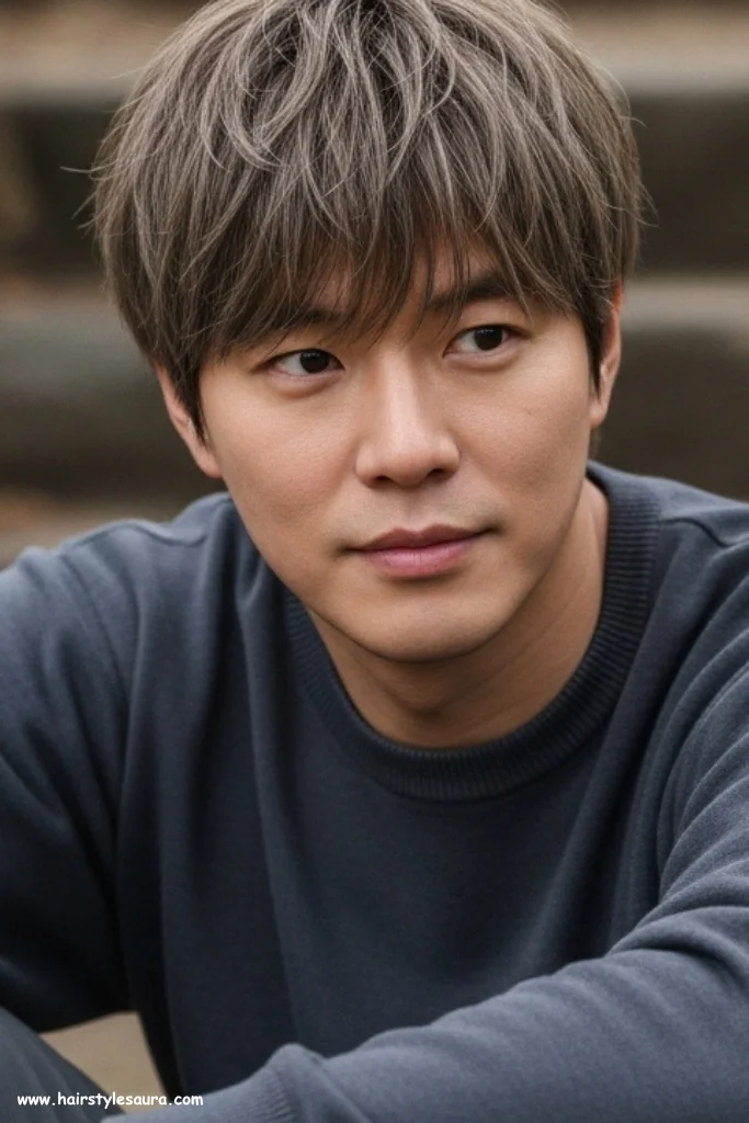 12 Trendy Hairstyles for Short Hair Men Asian Edition 7 Messy Fringe
