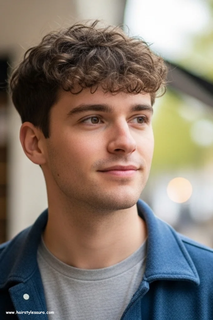 Popular Short Curly Hairstyles for Men Who Want a Fresh Look 8 Curly Fringe