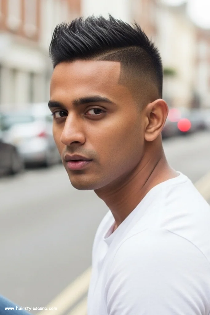12 Trendy Hairstyles for Short Hair Men Asian Edition 9 Low Fade with Spikes