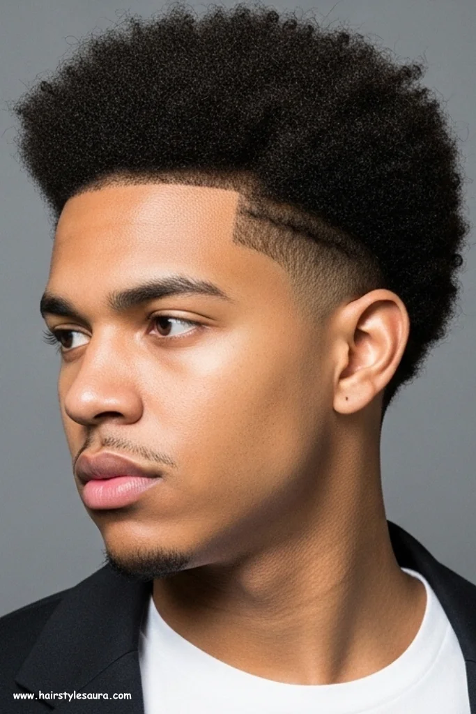 12 Best Mens Hairstyle Short on Side Long Top Ideas for 2025 12 Afro Top with Tapered Sides