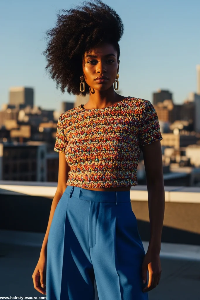 13 Cute Hairstyles for Curly Hair Every Woman Should Try 14 Afro with a Side Part