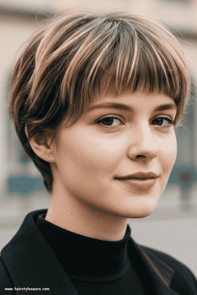 Top 10 Kitty Cut Hair with Bangs 7 Asymmetrical Kitty Cut with Angled Bangs
