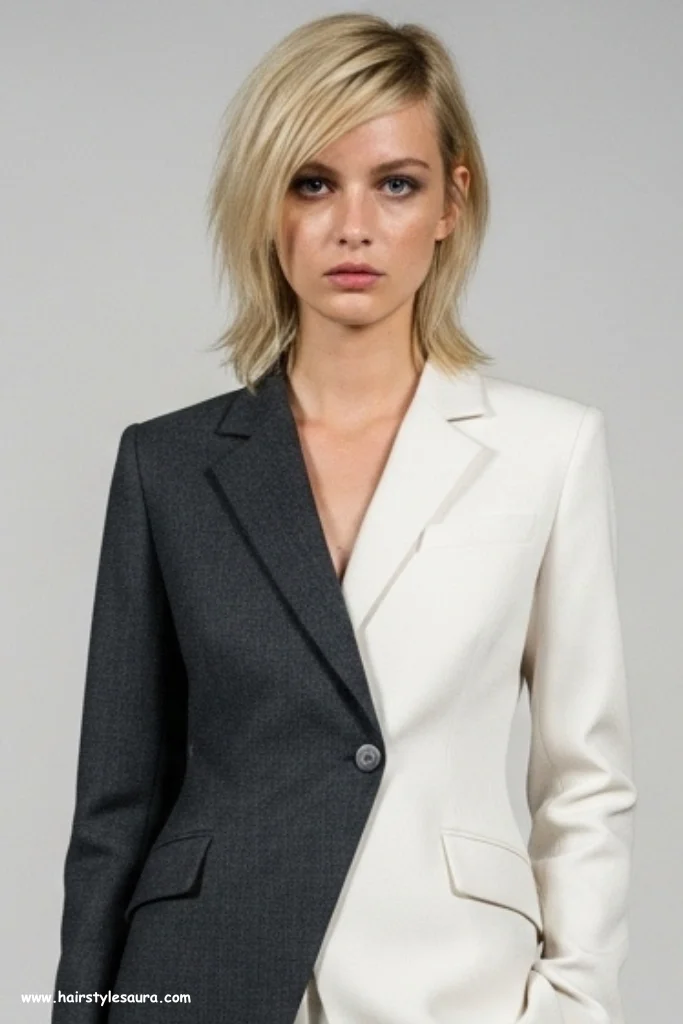 13 Bold Short Wolf Cut Without Bangs Hairstyles to Try Now 10 Asymmetrical Wolf Cut Without Bangs