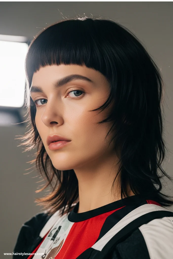 10 Must-Try Shaggy Short Hair Wolf Cut Versions for Women 4 Bold Micro Bangs Edition