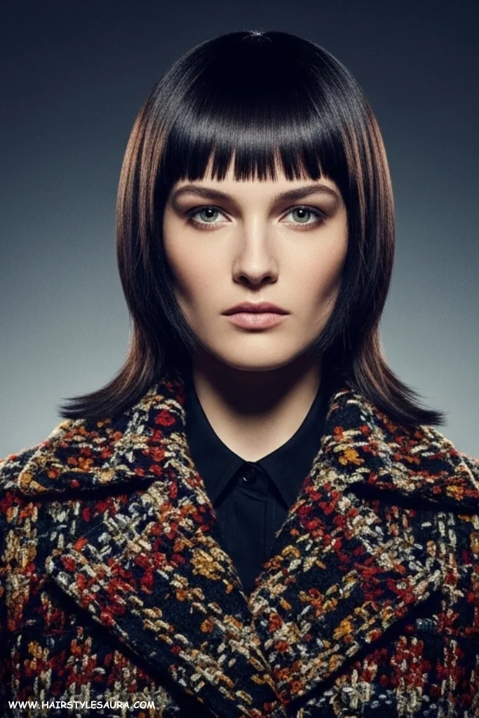 13 Best Long Wolf Cut With Bangs Ideas for 2025 13 Bold Wolf Cut with Micro Bangs