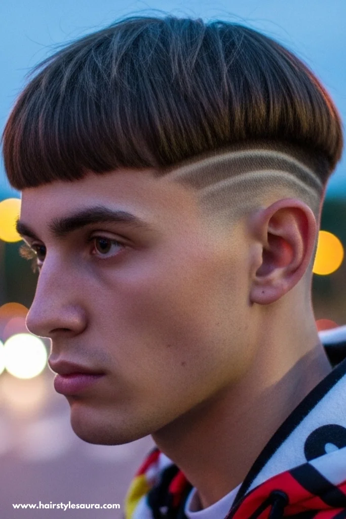 10 Bowl Cut Hairstyle Ideas for Men That Are Surprisingly Stylish 11 Bowl Cut with Design