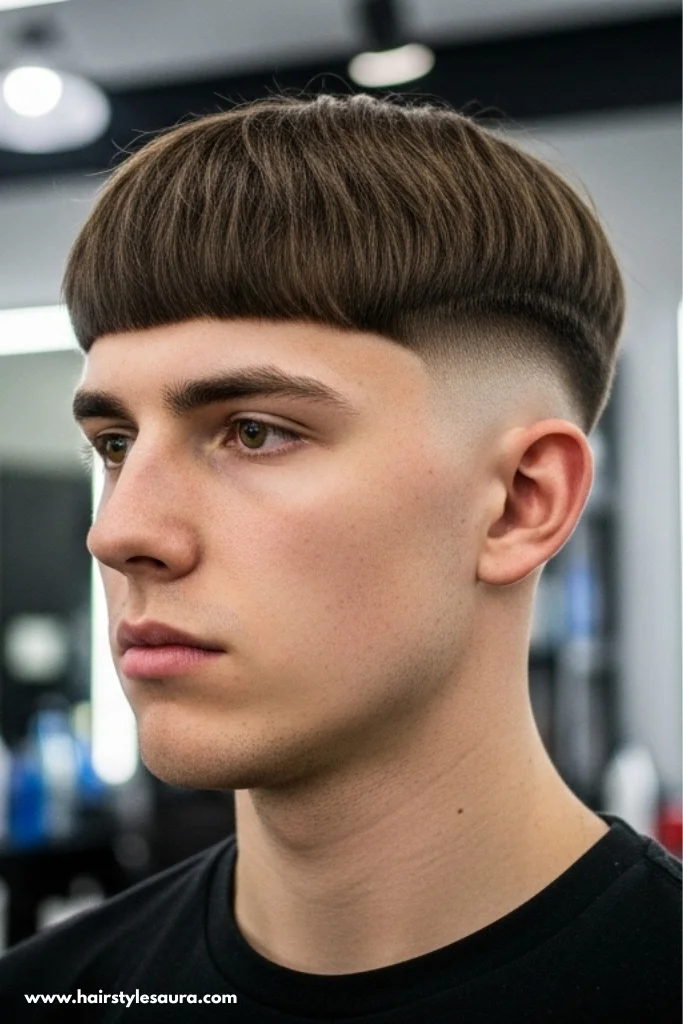 10 Bowl Cut Hairstyle Ideas for Men That Are Surprisingly Stylish 4 Bowl Cut with Fade