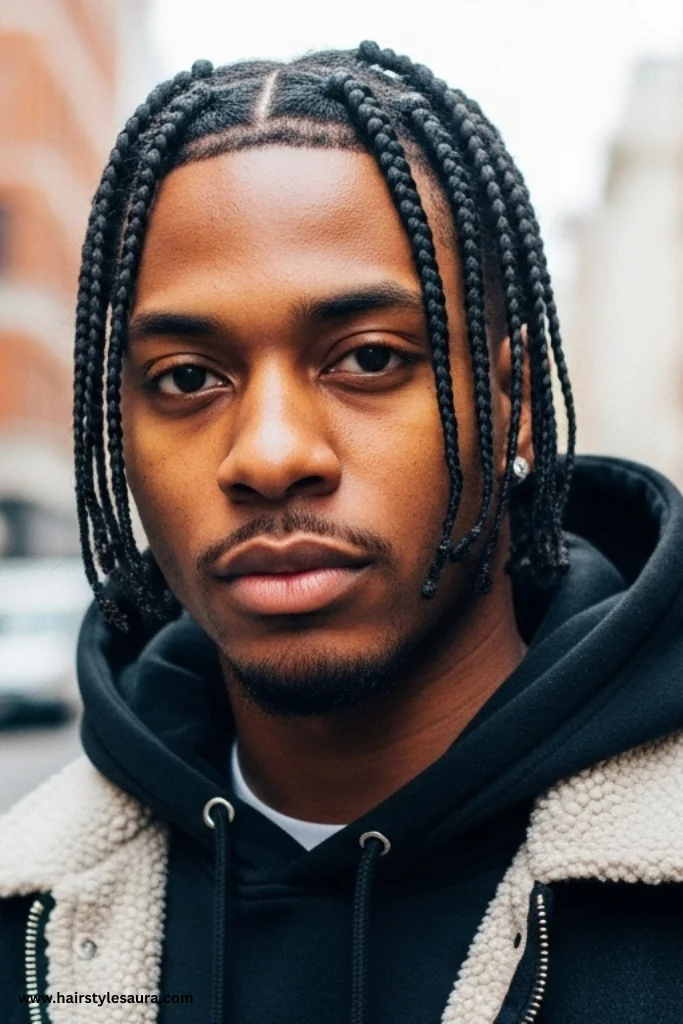 12 Popular Male Braids Hairstyles for a Sharp Appearance 2 Box Braids