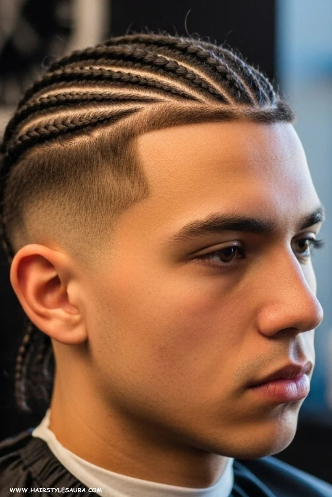 13 Stylish Short Hair Braided Hairstyles for Men to Try Now 13 Braided Design Rows