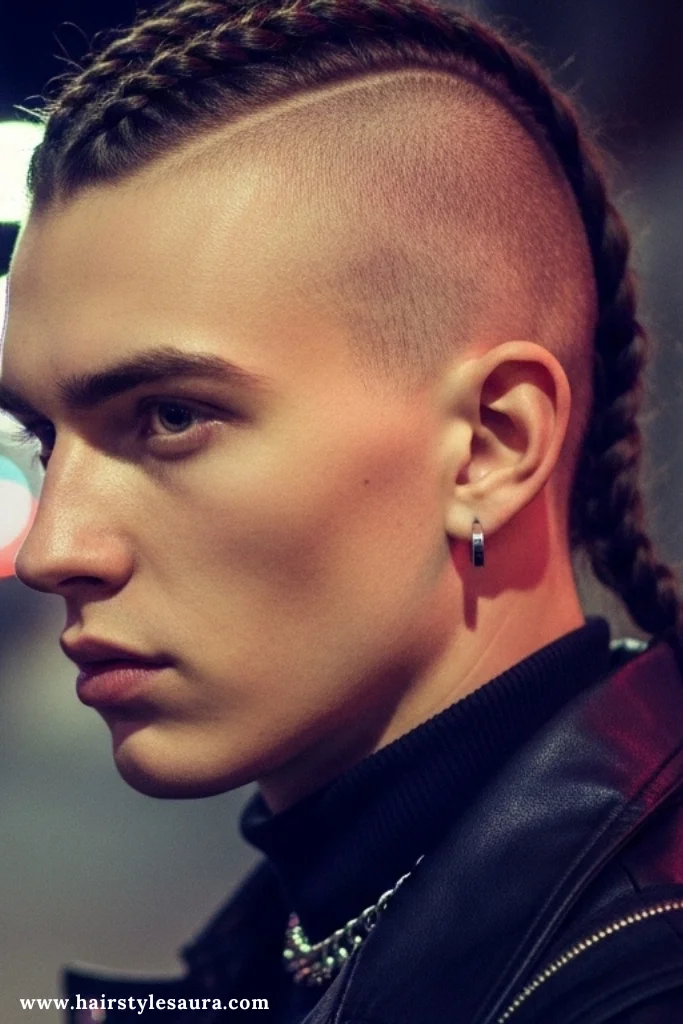 14 Bold Long Hair Braided Hairstyles for Men That Demand Attention 11 Braided Mohawk