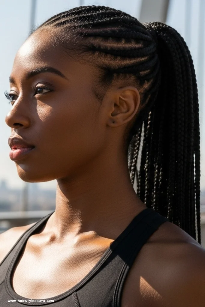 10 Cute Hairstyles for Black Girls That Show Natural Beauty 10 Braided Ponytail