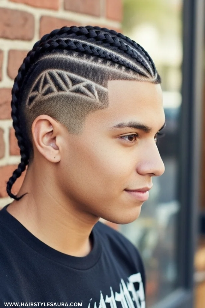Cute Braid Hairstyles for Men: Stylish Looks That Turn Heads 14 Braided Undercut with Design
