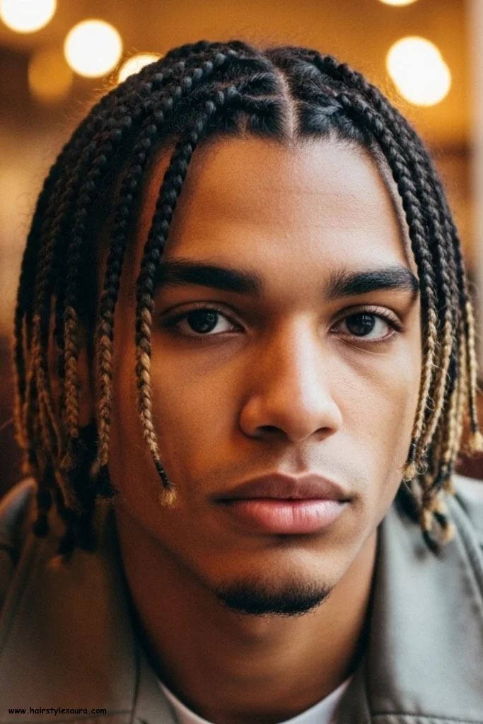 Top 13 Hairstyles for Small Long Braids Men Can Rock with Confidence 13 Layered Braid