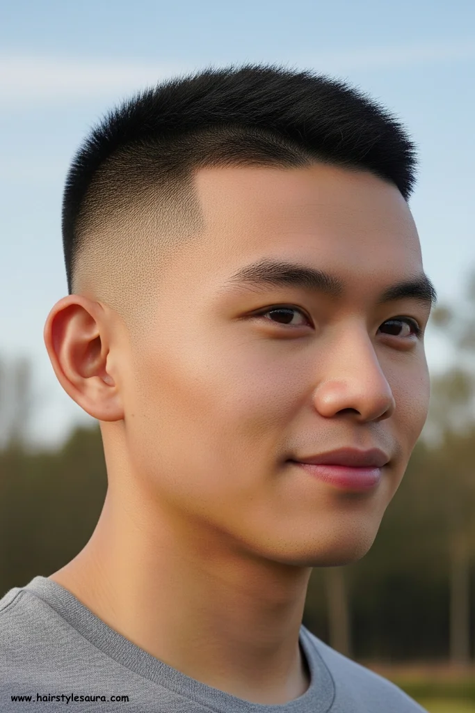 12 Trendy Hairstyles for Short Hair Men Asian Edition 5 Buzz Cut with Fade