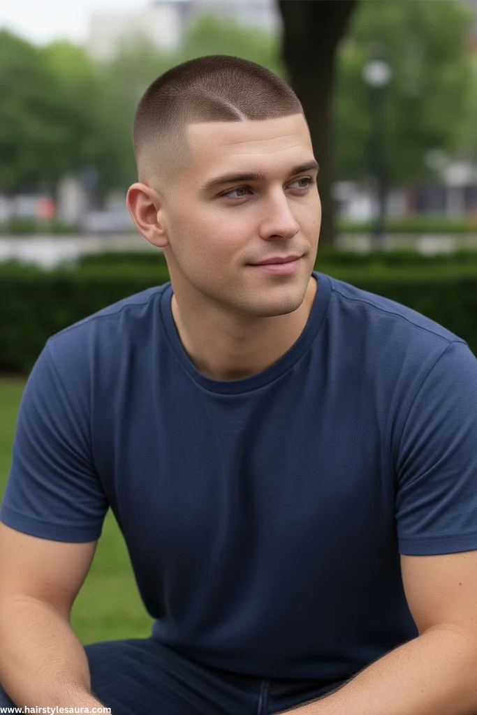 Buzz Cut Hairstyle Man: Bold, Clean, and Always in Style 6 Buzz Cut with Line-Up