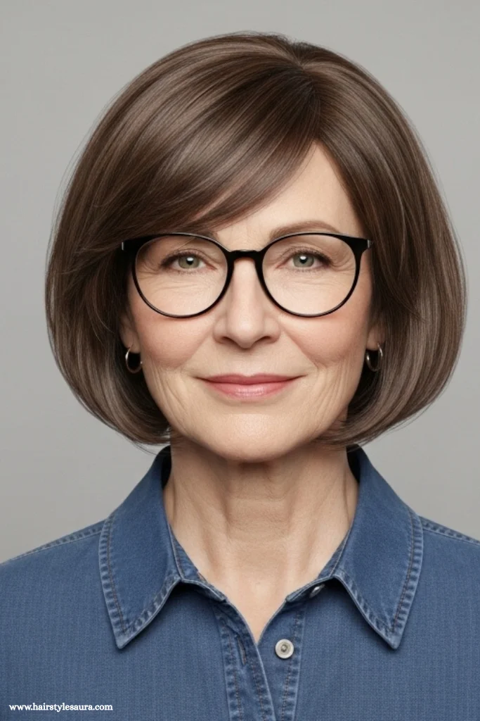 15 Stylish Short Hairstyles for Women Over 50 3 Chin-Length Bob with Layers