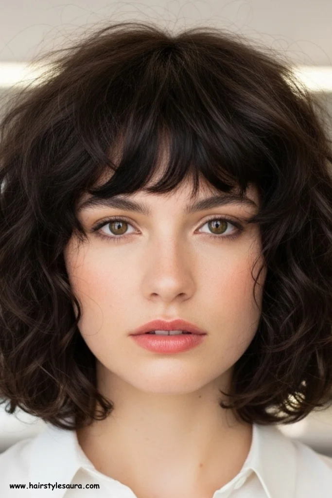 10 Trendy Curly Short Shaggy Hairstyles to Try This Year 6 Chin-Length Shag for Curly Hair